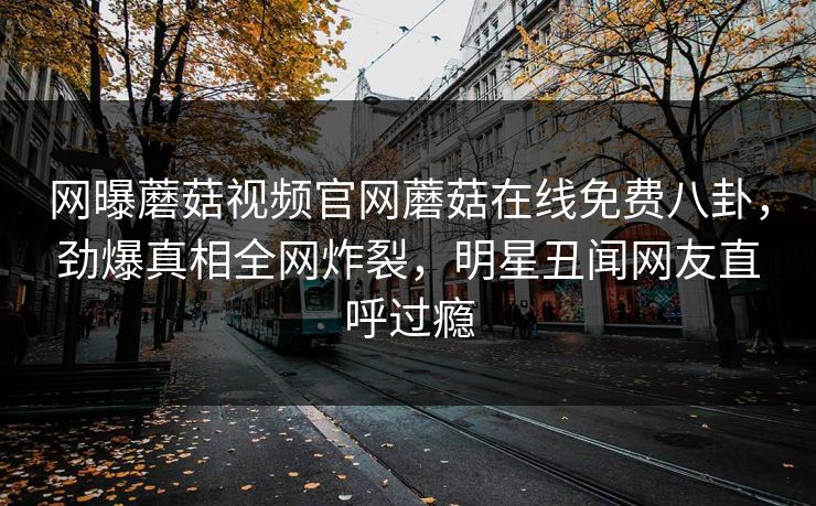 网曝蘑菇视频官网蘑菇在线免费八卦，劲爆真相全网炸裂，明星丑闻网友直呼过瘾